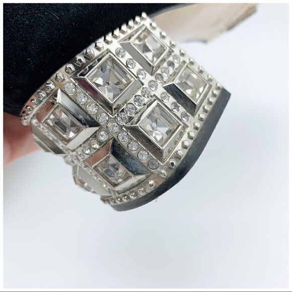 Studiolee Black Suede Crystal Heel Ankle Boots - Picture 5 of 13